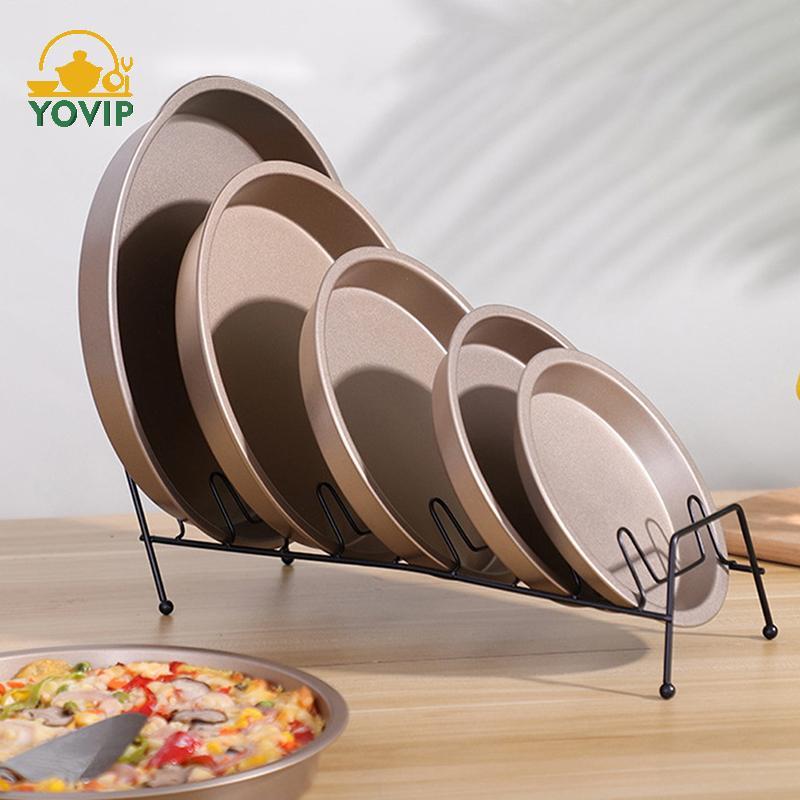 YOVIP 10 / 9 / 8 / 7 / 6 Inch Khuôn Nướng Bánh Chống sti Nồi Chiên Không Khí Khay Tròn Chảo Nướng Bánh Pizza Giỏ Nướng Phụ Kiện Nhà Bếp VN