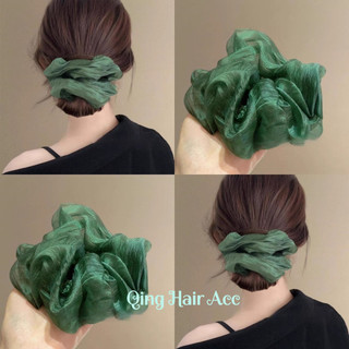 Dây buộc tóc nữ cao cấp phong cách Mori, scrunchy gạc retro, đuôi ngựa thấp, hoa, co giãn bền