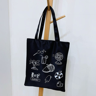 Túi tote một tay vải canvas giản dị phong cách Nhật Bản mới