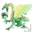 Mô phỏng Mô hình động vật rồng ma thuật phương Tây Ice Flying Dragon Huyền thoại rồng huyền thoại Đồ chơi đồ trang trí cậu bé xanh Quà tặng chiều cao 13,2cm