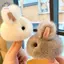HFTOY Dễ Thương Di Động Sang Trọng Thỏ Móc Khóa Mini Lông Thỏ Hairball Mặt Dây Chuyền Túi Treo Đồ Trang Trí Chìa Khóa Ô Tô Quà Tặng ~