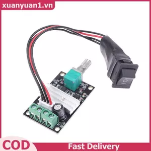 XUAN DC 6V 12V 24V 3A Bộ điều khiển tốc độ động cơ PWM Tốc độ điều chỉnh Trình điều khiển động cơ DC Chuyển tiếp Công tắc lùi VN