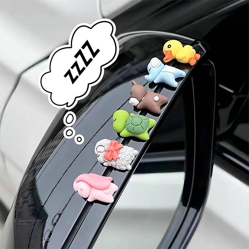PlumHOUSE 6 Cái / bộ Dễ Thương Nằm Rùa Mini Trang Trí Nội Thất Ô Tô Ngộ nghĩnh Tự Động Điều Khiển Trung Tâm Gương Chiếu Hậu Đồ Trang Trí Cho Phụ Kiện Ô Tô VN