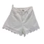 Ren Trắng Khâu Quần Short Denim Nữ Mặc Ngoài Mùa Hè Béo mm Cao Cấp Ôm Hơn Nhìn Chữ a Rộng Ống Quần Nóng