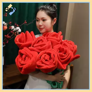 B & N 85cm / 100cm Lớn Màu Đỏ Sang Trọng Hoa Hồng Nhân Tạo Nhồi Bông Có Thể Uốn Cong Bó Hoa Mềm Trang Trí Nhà Cửa Quà Tặng Ngày Lễ Tình Nhân.