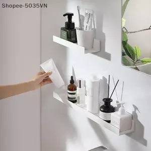 {AKIN} Trắng Không Khoan Kệ Phòng Tắm Bảo Quản Tắm Ra ABS Góc Treo Tường Dầu Gội Cho Tổ Chức Nhà Bếp {a}