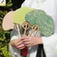 < YEI > Quạt Giấy Cơm Tinh Tế Phong Cách Trung Hoa Ginkgo Tròn Quạt Đạo Cụ Chụp Ảnh Quạt Cầm Tay Trang Trí Nhà Cửa Thư Pháp Thủ Công Mới