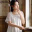 Nữ Ren Mềm + Cotton Váy Ngủ Nữ Vintage Retro Cotton Đồ Ngủ Váy Ngủ Váy Ngủ