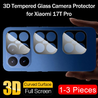 1-3 Chiếc HD Cạnh Đen Kính Cường Lực Camera Ống Kính Phim Cho Xiaomi 17T Pro 17TPro Bảo Vệ Ống Kính Cho Xiaomi 17 Ultra Pro Max Chống Trầy Xước Bao Điện Thoại Accessorios