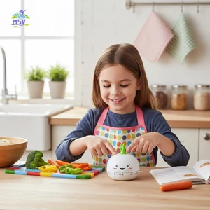 Hẹn giờ hình rau củ cho trẻ em Hướng dẫn sử dụng Đếm ngược Nhà bếp Hẹn giờ để bàn dễ thương để sử dụng tại nhà
