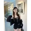 Áo len dệt kim dài tay phong cách kỳ nghỉ Hot Girl Laced-Up Chic Tube Top Vest Nữ 2026 Bộ đồ thời trang phong cách mới mùa xuân