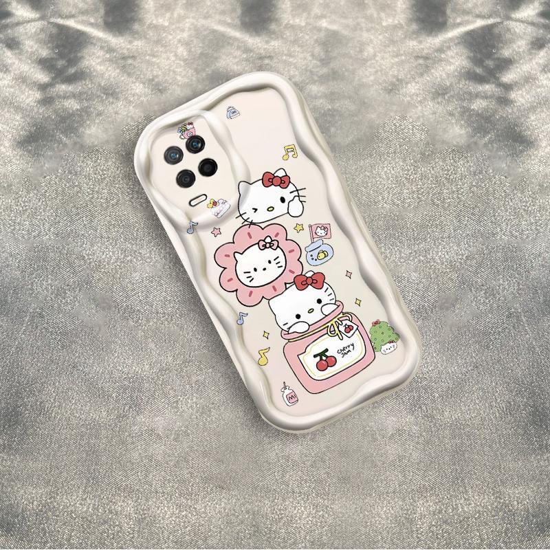 Thích hợp cho OPPO A54 4G 3D Wave Soft TPU Kitty Cat Vỏ điện thoại chống sốc
