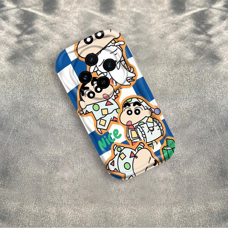 Thích hợp cho Redmi 14C 3D Wave Soft Crayon Shin-chan Vỏ điện thoại chống sốc