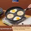 MAKY Non Sti 3 4 Lỗ Trứng Chiên Tay Cầm Bằng Gỗ Nhà Ăn Sáng Chảo Cho Qui Trứng Và Burger Bữa Ăn VN