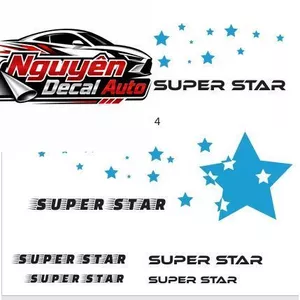 BỘ TEM XE ĐIỆN Super Start THIẾT KẾ|SẮC NÉT| MÀU CHUẨN