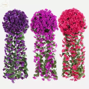 AWNGD Hoa Nhân Tạo, Hoa Mây Chất Liệu Lụa Dài Cây Nho Hoa Hồng, Treo Hoa Thiết Kế Cánh Hoa Lụa Cây Nho Trang Trí Đám Cưới