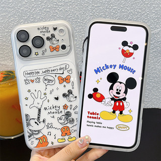 Graffiti Mickey + Vòng tay cho iphone17promax 16promax 15promax 15pro iphone15 14promax TPU mới chống bụi