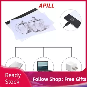 apill Thiết kế giao diện USB Bảng điều khiển acrylic truyền ánh sáng cao Đèn LED đôi 3 cấp độ sáng có thể điều chỉnh Bảng vẽ dành cho hoạt hình 2D dạng khuôn (1)