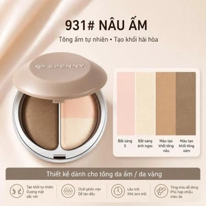 Phấn Tạo Khối Và Highlight Bắt SPENNY Làm Sáng Da Mặt Dạng Lì Lên Màu Mịn Lâu Trôi