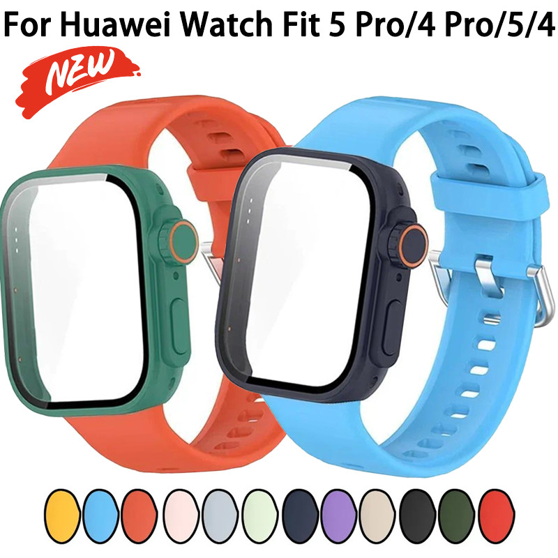 Ốp lưng đầy đủ + dây đeo cho Huawei Watch Fit 5 Pro / 4 Pro / 5 / 4 ốp lưng bảo vệ khung vòng tay