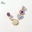 Springevenstar Bất Đối Xứng Men Thả Bông Tai Vẽ Tay Hoa Mặt Trăng Trái Tim Thiết Kế Quà Tặng Cho Nữ Tiệc Hàng Ngày Springevenstar