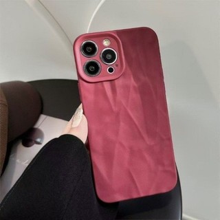 Ốp lưng iPhone 17 16 15 14 13 12 11 Pro Max X XR Max 7 8 Plus Cao cấp đơn giản rắn màu xếp li trường hợp điện thoại
