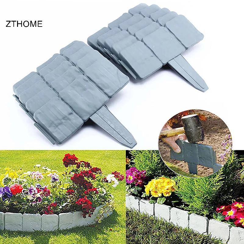 ZTHOME 10 Chiếc Hàng Rào Sân Vườn Giả Đá Vật Hỗ Trợ Cổ Phần Ngoài Trời Viền Trang Trí Biên Giới DIY Bãi Cỏ Cảnh Quan Hàng Rào Thực Vật HOT