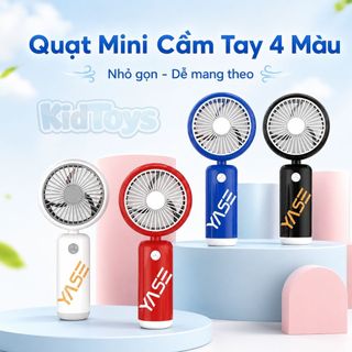 Quạt Mini YS-222 Cầm Tay Cho Bé KidToys - 3 Chế Độ Gió, Nhỏ Gọn Kèm Dây Đeo