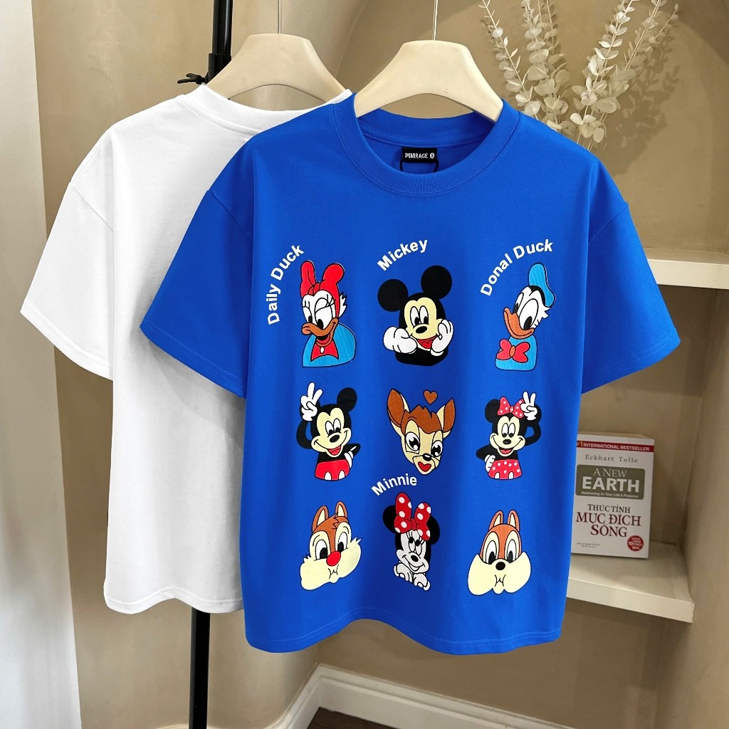 （Giao hàng 24h）Angela Áo Thun Mirage Hoạt Hình Local Brand Chất 100% Cotton Mềm Mịn Thoáng Mát.