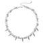 Nam Punk Ngọc Trai Choker - Bạc Đinh Tán Inox Đính Hạt Ngọc Trai Giả - Hip-Hop Dạo Phố Trang Sức