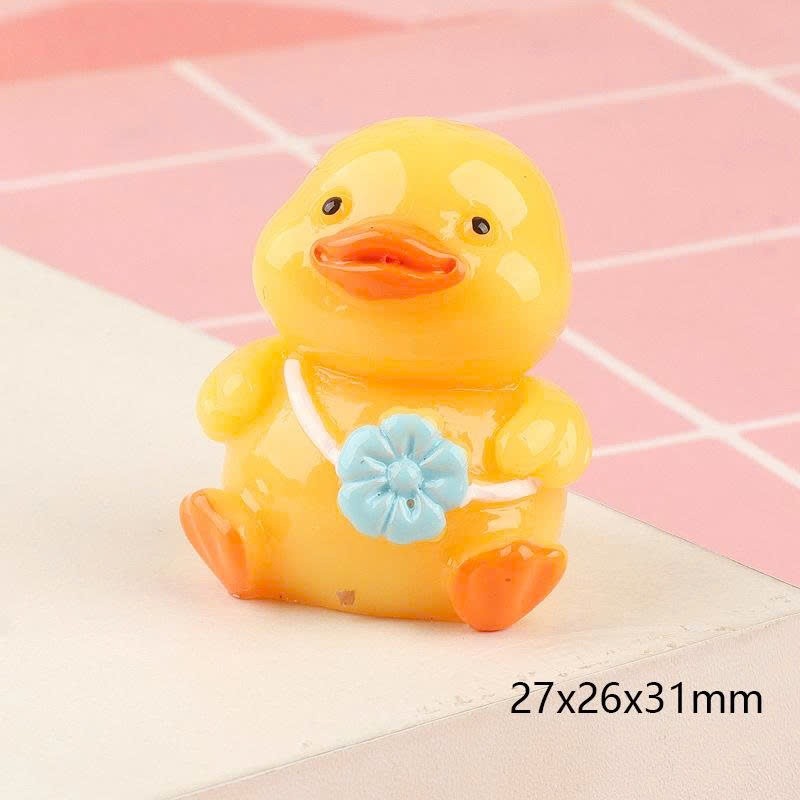 Set charm vịt vàng đứng size bự - Trang trí dép, trang trí bàn làm việc siêu cute dễ thương