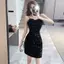 Tiệc Tiệc Váy Đính Kim Sa Lấp Lánh Váy Slim-fit Hông Phác Thảo Đường Cong Lấp Lánh Hình Dạng Bắt Mắt Tham Dự Dịp