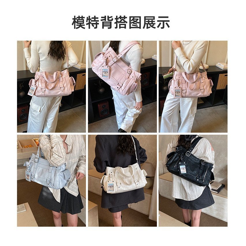 [Aria G-1] Túi Xe Máy Niche Hàn Quốc Màu Đen Ngọt Ngào Mát Hot Girl Phong Cách Di Động Messenger Đi Lại Túi Tote Dung Tích Lớn Nữ