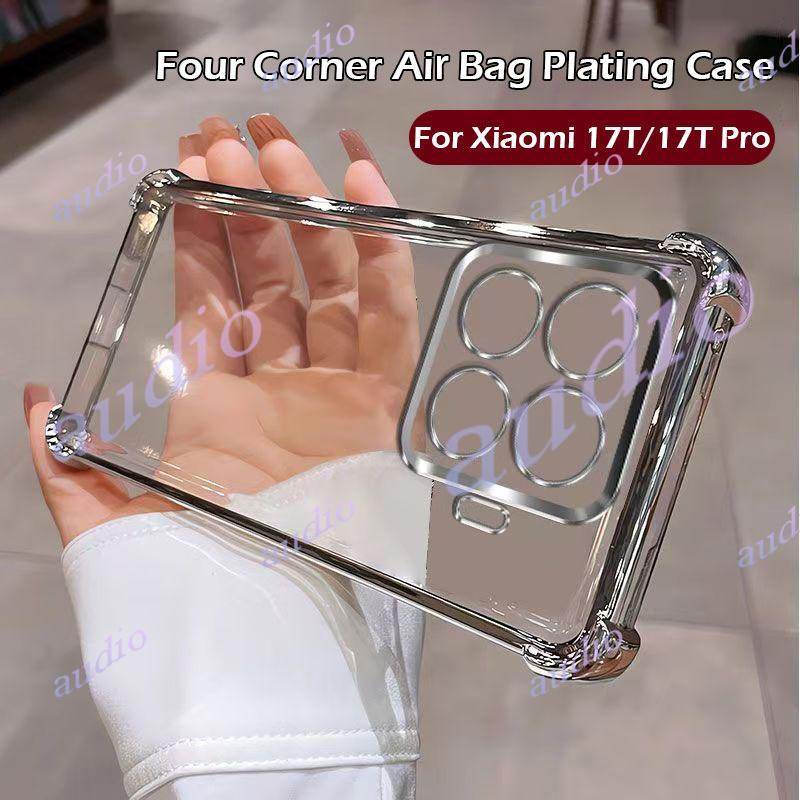 Ốp điện thoại trong suốt mạ bốn góc cho Xiaomi 17T Pro 5G cho Xiaomi 17T Pro 17TPro Xiaomi17T Pro 5G Ốp lưng silicon mềm chống sốc sang trọng cho Xiaomi 17TPro 5G