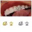 AqToCna Bóng Rỗng Không Đều Ngôi Sao Đôi Mũ Dành Cho Nữ Y2K Punk Pentagram Răng Grillz Miệng Trang Sức AqToCna