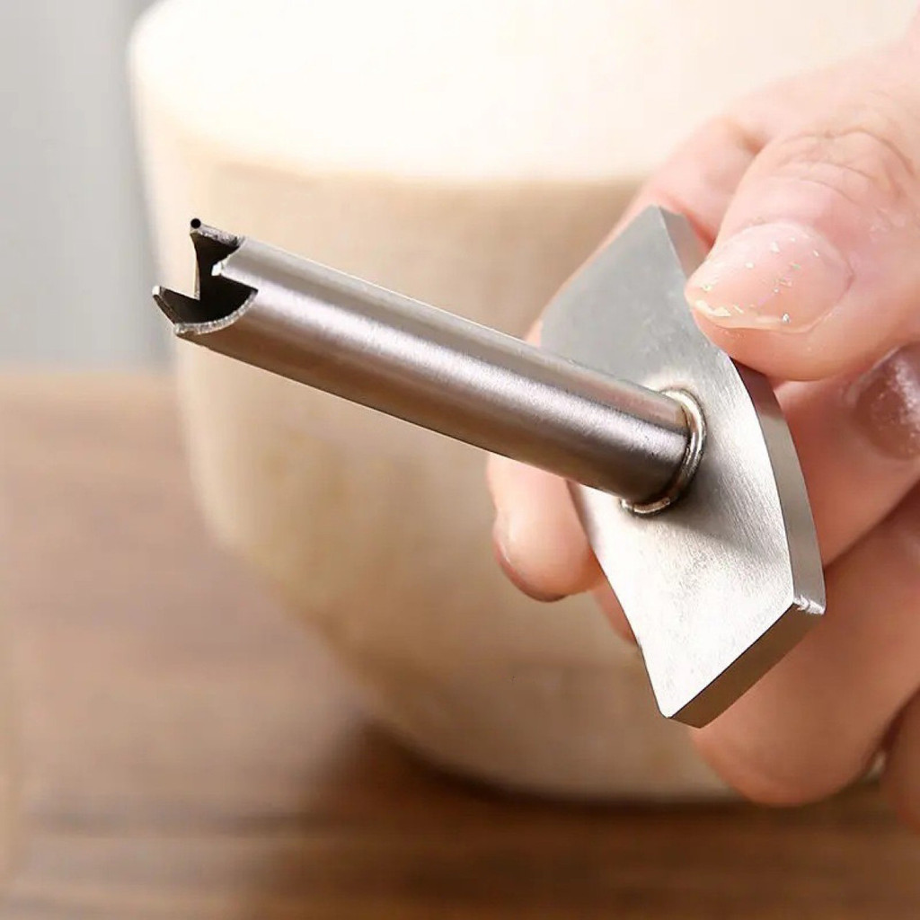 Dụng cụ mở lỗ dừa inox, dụng cụ đặc biệt cho dừa tươi, đục lỗ ống hút nhanh XFXW