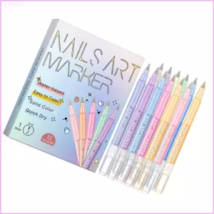 Cinna 12 Miếng Bút Vẽ Acrylic Bút Móng Tay Bộ Nghệ Thuật Và Thiết Kế Độ Chính Xác Điểm Mực Sấy Nhanh Sử Dụng Thực Tế