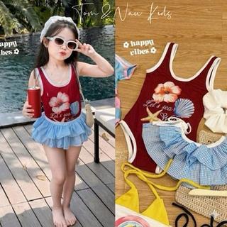 B9-[tomnaukids] Đồ bơi liền thân cho bé gái size từ 8-30Kg