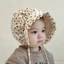 Trẻ Sơ Sinh Cho Bé Mũ Chống Nắng Vintage Chấm In Ruffle Viền Nắp Bonnet Mũ Mũ Mũ Ngoài Trời