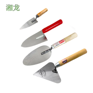 Hình Bầu Dục Thìa Màu Xám Hình Đào Tam Giác Xẻng Gạch Blaying Dao Xây Dựng Bùn Ngói Dụng Cụ Bricklayer Trowel Sharp Blaying Xám Hồ Bơi SJ3R