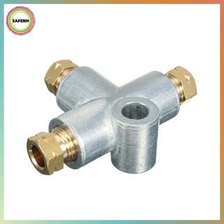 Đầu nối phanh 3 chiều SAFENH, Miếng chữ T hợp kim kẽm với đai ốc M8 / M10 cho ống phanh ô tô VN
