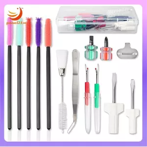 Bộ bảo trì máy may 15 chiếc: Tuốc nơ vít, Nhíp, Bàn chải, Rippers và Vỏ
