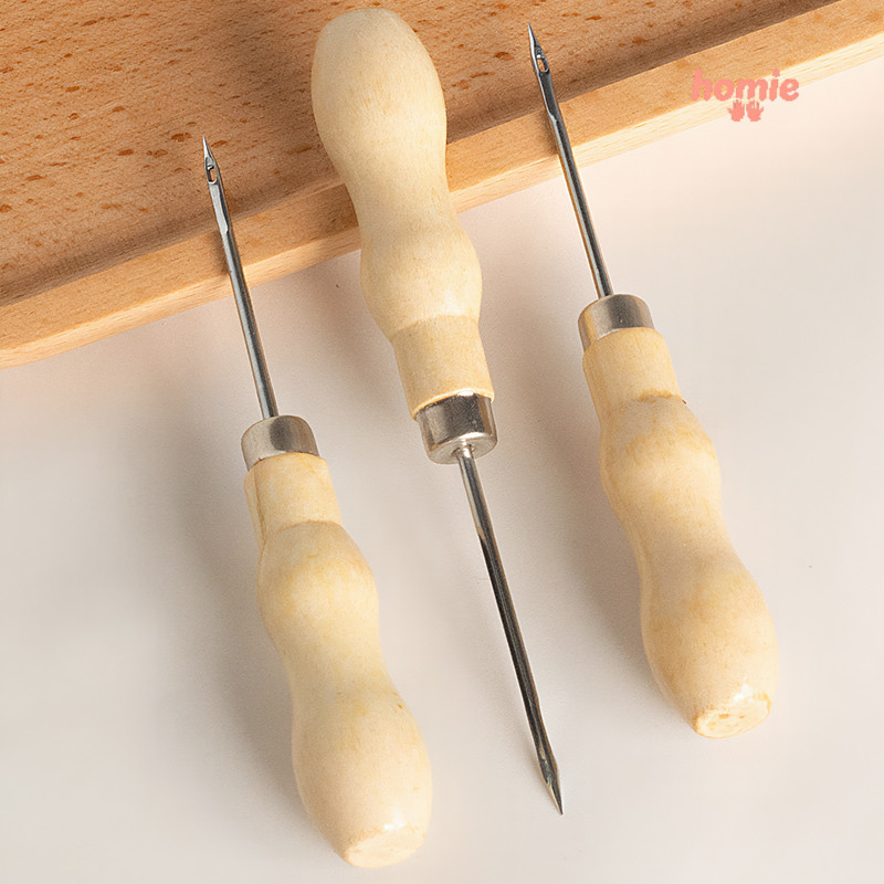 ✨Homie✨Dụng cụ đục lỗ bằng gỗ 2mm, dùi đục lỗ, dụng cụ may vá da DIY, dụng cụ khâu túi, dụng cụ làm giày thủ công.