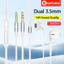 Thiết kế giắc cắm kép 3,5 mm Tai nghe có dây loại nửa tai 9D Âm trầm vòm Cáp 2m / 3m Micro độ phân giải cao Tai nghe giảm tiếng ồn thông minh