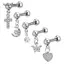 AqToCna Zircon Bông Tai Xoắn Tai Lobe Xuyên Conch Tragus Dangle Sụn Nhẫn Pierc AqToCna