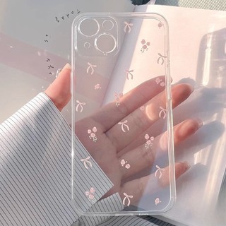 Ốp Điện Thoại Di Động Cho Samsung Galaxy S20 S21 FE Note 10 Lite Plus 20 Ultra A71 A72 A73 M23 A03 Ốp Lưng Dễ Thương Nơ Màu Hồng Bảo Vệ Ống Kính Silicon Chống Sốc Mềm Trong Suốt TPU