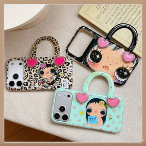 Dành Cho iPhone 17 Pro Max 16 15P Sáng Tạo Túi Xách Thiết Kế Hoạt Hình YUY Girl Họa Tiết TPU Mềm Chống Trầy Xước Vỏ Điện Thoại Chống Sốc Bảo Vệ Chống Rơi 3 Màu
