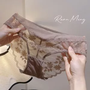 Ren Quần Lót Gợi Cảm Nữ Tím Cao Cấp Mới Thấp Lưới Cotton Đáy