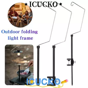 ICUCKO 1 Bộ Đế Đèn Lồng Bàn IGT, Giá Đỡ Cố Định Ánh Sáng Hợp Kim Nhôm Di Động, Đèn Treo Câu Cá Siêu Nhẹ Cho Cắm Trại Ngoài Trời Đèn Cắm Trại Bài Cực