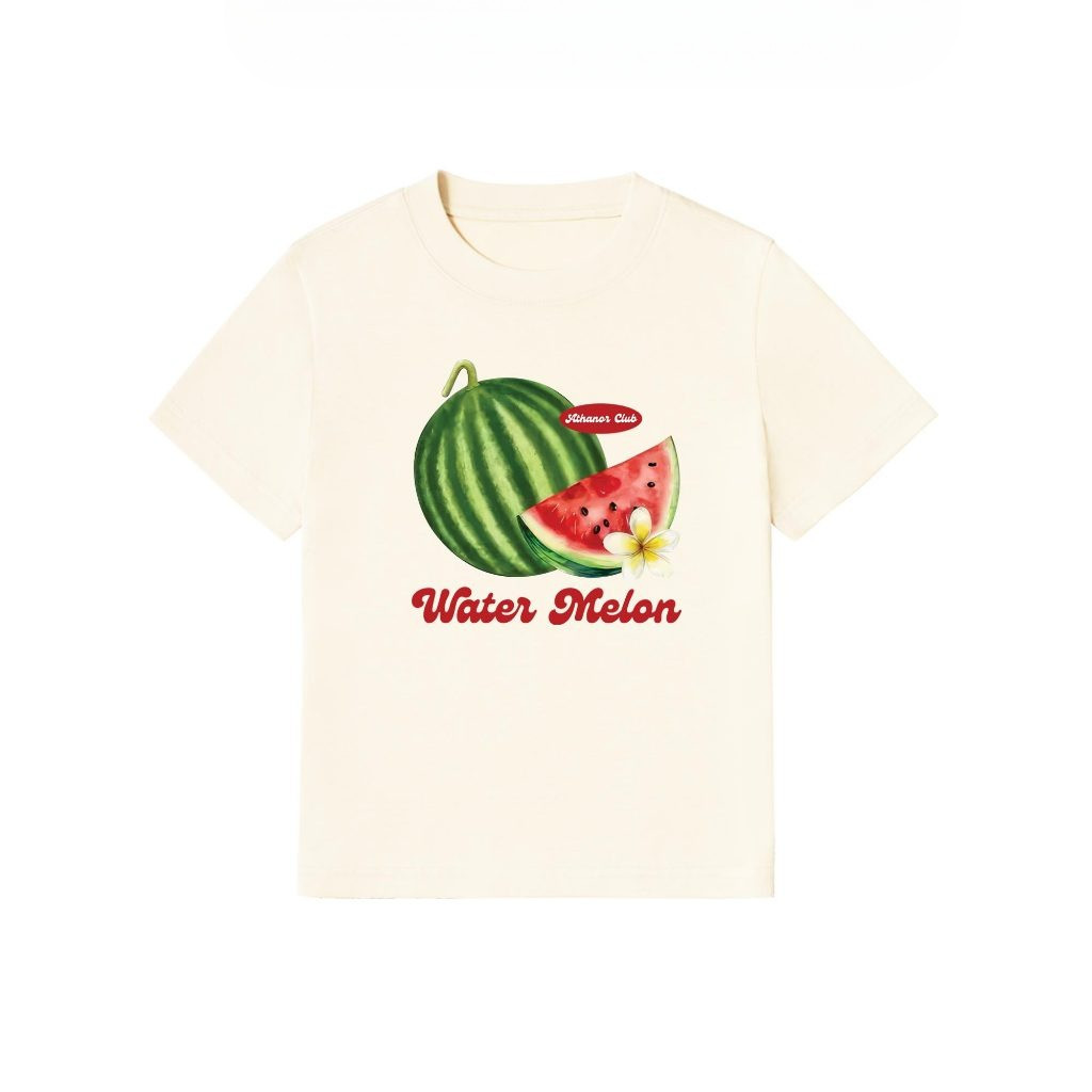 （Giao hàng 24h）Angela Áo Thun Nữ Dáng Baby Tee Ôm Tay Ngắn Vải Cotton Họa Tiết HOA QUẢ MIX